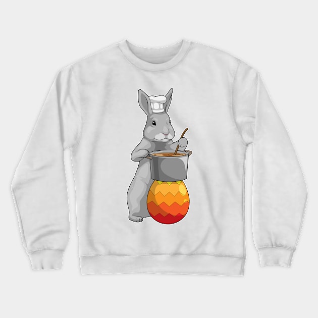 Bunny Easter Easter egg Chef Crewneck Sweatshirt by Markus Schnabel